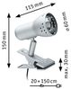 Paulmann No. 99825 Klemmspot max. 40W Gryps 230V E14 Eisen gebürstet Bild 3