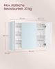Vasagle Spiegelschrank, Badezimmerschrank, Aufbewahrungsschrank mit 3 Türen, fürs Badezimmer, 15 x 90 x 60 cm, mit verstellbaren Regalebenen, modern, weiß BBK032W01 Bild 3
