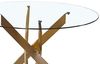 Menzzo Runde und ovale Tische, Metall, Gold, L120 x T120 x H75 cm 8mm Dickes Glas Bild 4