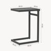 casa. pro Beistelltisch, outdoor »Gaby« C-Form Stahl 58 x 40 x 30 cm Anthrazitgrau Bild 2
