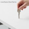 Dekor Spanplatte 28mm Tischplatte weiß melaminharzbeschichtet mit ABS Kante Umleimer - Größe 80 x 80 cm - Höhe 2,8 cm - Farbe Icy White Bild 4