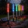 6x RGB LED Solar-Steckleuchte, Luftblasen, Edelstahl, H 29,5 cm Bild 2