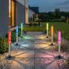 6x RGB LED Solar-Steckleuchte, Luftblasen, Edelstahl, H 29,5 cm Bild 3