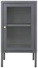 Moderne Kommode DAILY grau H70cm Glastür Metall Nachtschrank Bild 3