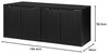 Waschbeckenunterschrank Skelbolu mit 4 Türen 160x60x40cm Schwarz [en. casa] Bild 3