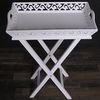 Tabletttisch NADJA Weiß Beistelltisch Tablett Tisch Klappbar Shabby Chic Bild 3
