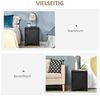 HOMCOM Nachttisch Nachtschrank Schlafzimmer Beistelltisch mit verstellbarem Regal Tür Nachtkommode Industriedesign Metall Schwarz 50 x 40 x 47,5 cm Bild 4
