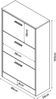 Schuhschrank Sykkylven 103x60x24 cm mit 3 Klappen Schwarz [en. casa] Bild 4