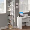 WOLTU Regal, Standregal mit 7 Ebenen, Wandregal weiß, Bücherregal Küchenregal schmal, freistehend wandmontiert, für Küche Wohnzimmer Schlafzimmer, aus Holzwerkstoff, RGB46ws Bild 2