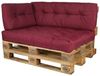 Palettenkissen Palettenauflage Leinen Sitzkissen Palettenpolster Polster Palettensofa Paletten Kissen Outdoor Sitzauflage - 120x80x18CM weinrot Bild 4
