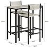 SoBuy Bartisch OGT03, Bartisch Set 3-teilig Esstisch Bistrotisch Balkonmöbel Bistromöbel Bild 3