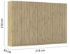 Rauch Möbel Alabama, Kleiderschrank für Schlafzimmer, Kinderzimmer, Wohnzimmer, Garderobe, Flur, 7-türig, mit Zubehör Basic, Farbe Eiche Artisan, Holz, Breite 315 cm Bild 3