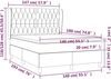 vidaXL Boxspringbett mit Matratze Schwarz 140x190 cm Samt 3129389 Bild 2