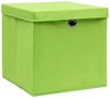 vidaXL Aufbewahrungsboxen mit Deckeln 4 Stk. 28x28x28 cm Grün 325228 Bild 3