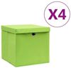 vidaXL Aufbewahrungsboxen mit Deckeln 4 Stk. 28x28x28 cm Grün 325228 Bild 2