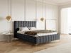 Selsey Bett Polsterbett Doppelbett 180x200 cm Mit Bettkasten Metallrahmen Goldene Beine Gasdruckfeder Schlafbett Chenille Dunkelgrau Szejlo Bild 4