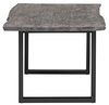 Esstisch Akazie massiv grau 230x100 cm Baumkante Industrial Design Bullwer massivum Holztisch rechteckig Metallgestell Bild 5