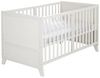 roba Komplettbettset Savanna Friends - Babybett 70x140 cm aus Holz inkl. Matratze, Bettwäsche, Himmel & Himmelstange - Mitwachsend ab 6 Monate - Naturgrau Bild 5