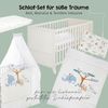 roba Komplettbettset Savanna Friends - Babybett 70x140 cm aus Holz inkl. Matratze, Bettwäsche, Himmel & Himmelstange - Mitwachsend ab 6 Monate - Naturgrau Bild 3