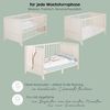roba Komplettbettset Savanna Friends - Babybett 70x140 cm aus Holz inkl. Matratze, Bettwäsche, Himmel & Himmelstange - Mitwachsend ab 6 Monate - Naturgrau Bild 4