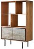 Highboard Juwelo 88x135 cm Akazie Natur mit Steinfurnier Bild 1