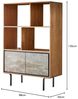 Highboard Juwelo 88x135 cm Akazie Natur mit Steinfurnier Bild 3