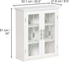 Teamson Home Badezimmerschrank -Holz-Wandschrank weiß 7930 mit 2 Glastüren Bild 3