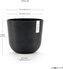 Ecopots Pflanztopf Oslo Ø 25 x 21,8 cm dunkelgrau Bild 3