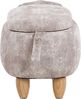 Beliani Pet pouffe with storage beige velor DOGGY Bild 5