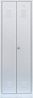 Spind Stahl Kleiderschrank Garderobenschrank 2 Abteile mittig schließend 1800 x 600 x 500 mm lichtgrau 510420X Bild 3