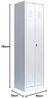 Spind Stahl Kleiderschrank Garderobenschrank 2 Abteile mittig schließend 1800 x 600 x 500 mm lichtgrau 510420X Bild 2