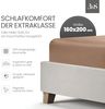 Bettwaesche-mit-Stil Mako-Satin Spannbettlaken hellbraun 160x200cm Bild 2