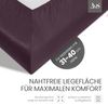 Bettwaesche-mit-Stil Mako-Satin Spannbettlaken brombeer 200x200cm Höhe 31-40cm Bild 3