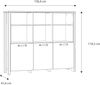 Highboard Regal CLIF 3 Türen und offenem Regal Optik: Old Wood Vintage Bild 2