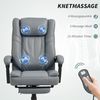 HOMCOM Schreibtischstuhl mit Massagefunktion, Liegefunktion (ergonomischer Bürostuhl, 1 St), höhenverstellbarer, mit Fußstütze, Grau Bild 4