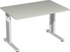Schreibtisch, 120x80cm, Lichtgrau / Silber Bild 4