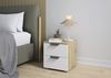 rauch Aditio Box, Nachttisch, 2 Schubladen, mit Softclose-Funktion, Farbe Weiß/Eiche Artisan, BxHxT 40x42x42cm Bild 2