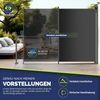 tillvex® Seitenmarkise 160x350 cm Anthrazit ausziehbar & Blickdicht | Sichtschutz für Balkon, Garten & Terrasse | Seitenrollo mit Wandhalterung | Sonnenschutz aus rostfreiem Stahl | Markise Windschutz Bild 2
