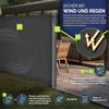 tillvex® Seitenmarkise 160x350 cm Anthrazit ausziehbar & Blickdicht | Sichtschutz für Balkon, Garten & Terrasse | Seitenrollo mit Wandhalterung | Sonnenschutz aus rostfreiem Stahl | Markise Windschutz Bild 5