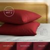 Kissenbezug 65x65 Baumwolle Renforcé (2er-Set) - Burgunderrot - Dicht gewebt mit 57 Fäden/cm² - Kissenbezüge 65x65 cm - Oeko Tex Zertifiziert - Dreamzie Bild 2