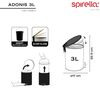Spirella Kosmetikeimer 3 Liter Edelstahl Bambus mit Absenkautomatik und Inneneimer Adonis Badezimmer Mülleimer Softclose Abfalleimer Taupe Bild 3