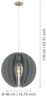 Eglo 32822 Hängeleuchte Lamellenlampe FABESSA Ø 40cm dimmbar in grau Bild 2