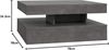 Couchtisch >Coimbra< in Betonoptik Dunkelgrau - 93x34.3x78cm (BxHxT) Bild 2