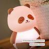 Nattou Nachtlampe Panda LED-Nachtlicht aus Silikon - 2 Helligkeitsstufen und Farbstufen - BPA-frei - 12 cm - Silikon - Beige Bild 4