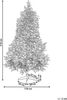 Künstlicher Weihnachtsbaum schneebedeckt 210 cm weiß TOMICHI Bild 3