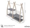 MAMOI® Kleiderstange Baby Kinderzimmer | Kinderkleiderstange | Kinder Kleiderständer Baby | Kleiderständer | Garderobenständer Kinder | Baby Garderobe | Kindergarderobe | 100% ECO | Made in EU Bild 2