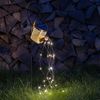 Gravidus LED Solarleuchte LED Solar Giesskanne Gartenlichterkette, Metall Bild 2