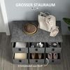HOMCOM Schuhbank mit 6 Boxen, Sitzbank, Garderobenbank mit Leinenoptik, Schuhtruhe für 6 Paar Schuhe, für Diele, Flur, Dunkelgrau, 76,5 x 38 x 38 cm Bild 5