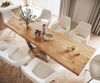 Esstisch Edge 300x100 Akazie Natur Spider Flachstahl Edelstahl Live-Edge Bild 5
