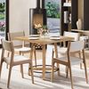 LITTLE TREE 31,5 Zoll moderner Esstisch, quadratischer Küchentisch für kleine Räume, ideal für 2–4 Personen, Mid-Century-Modern-Stil für Küche und Esszimmer, braun und schwarz Bild 4